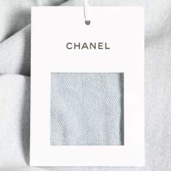 Chanel Light Blue Washed Denim Cap Sleeve Shift Dress M