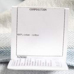Chanel Light Blue Washed Denim Cap Sleeve Shift Dress M