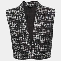 Chanel Black Tweed Cropped Vest M