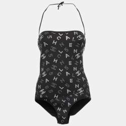 مملوكة مسبقًا Chanel Black Neoprene Lesage Sequined Runway Leggings & Bodysuit Set M