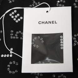 مملوكة مسبقًا Chanel Black Neoprene Lesage Sequined Runway Leggings & Bodysuit Set M