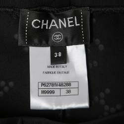 مملوكة مسبقًا Chanel Black Neoprene Lesage Sequined Runway Leggings & Bodysuit Set M