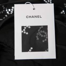 مملوكة مسبقًا Chanel Black Neoprene Lesage Sequined Runway Leggings & Bodysuit Set M