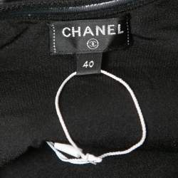 مملوكة مسبقًا Chanel Black Neoprene Lesage Sequined Runway Leggings & Bodysuit Set M