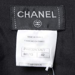 Chanel Gold Metallic Tweed A-Line Knee-Length Skirt L