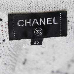 Chanel White Tweed Pocket Detail Short Dress L