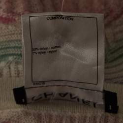 Pre Owned Chanel Multicolor Striped Knit Midi Dress M