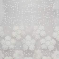 Chanel White Sequin Embroidered Mesh Pullover Top M