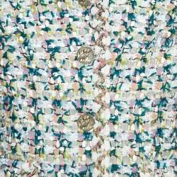 Pre Owned Chanel Multicolor Tweed Buttoned Jacket M