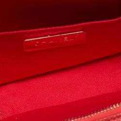 Pre Owned Chanel Red Quilted Caviar Leather Chic Affinity Belt Bag