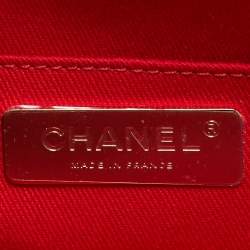 Pre Owned Chanel Red Quilted Caviar Leather Chic Affinity Belt Bag