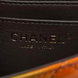 Pre Owned Chanel Multicolor Quilted Patent Leather Mini Rectangle Classic Flap Shoulder Bag