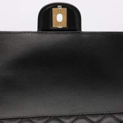 Chanel Black Quilted Leather Mini Flap Top Handle Bag