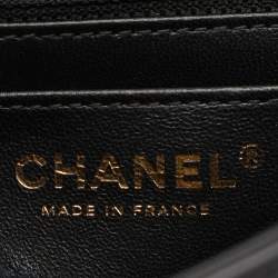 Chanel Black Quilted Leather Mini Flap Top Handle Bag