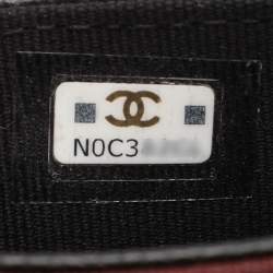 Pre Owned Chanel Black Quilted Caviar Leather CC Flap Coin Purse