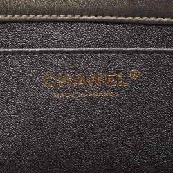 Pre Owned Chanel Black/Gold Tweed Evening Clutch