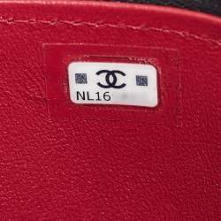 Pre Owned Chanel Black Quilted Lambskin Leather Vanity Case Chain Bag