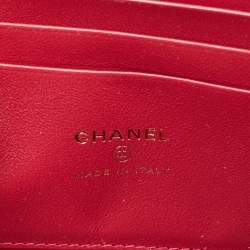 Pre Owned Chanel Black Quilted Lambskin Leather Vanity Case Chain Bag