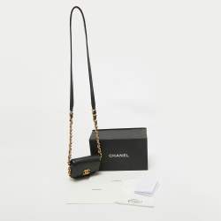 Chanel Black Quilted Leather Mini Framing Chain Flap Bag