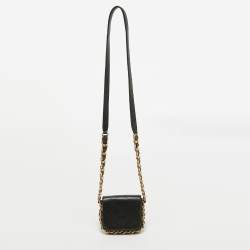 Chanel Black Quilted Leather Mini Framing Chain Flap Bag