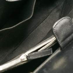 Pre Owned Chanel Black Quilted Caviar Leather CC Chain Tote