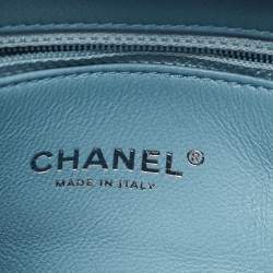 Pre Owned Chanel Light Blue Sequins Mini Waterfall Backpack