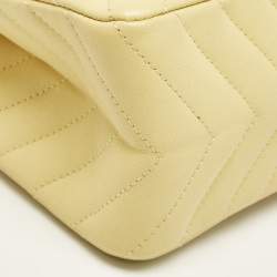Pre Owned Chanel Yellow Chevron Leather Classic 227 Reissue 2.55 Flap Bag