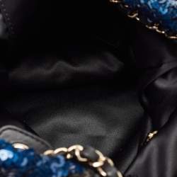 Pre Owned Chanel Multicolor Sequins CC Drawstring Chain Tote