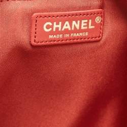 Pre Owned Chanel Multicolor Striped Leather Foldover Clutch
