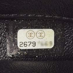 Pre Owned Chanel Black Chevron Leather Small Trendy CC Top Handle Bag