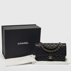 Chanel Black Quilted Leather Medium Classic Double Flap Shoulder Bag