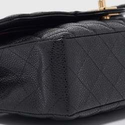 Chanel Black Quilted Leather Medium Classic Double Flap Shoulder Bag