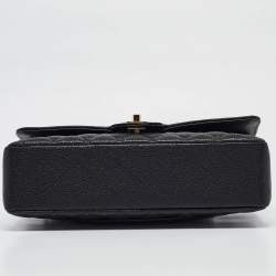 Chanel Black Quilted Leather Medium Classic Double Flap Shoulder Bag