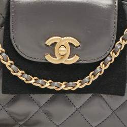Pre Owned Chanel Grey Quilted Leather Mini Kelly Bag