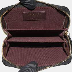 Chanel  Black Lambskin Leather Classic Zip Coin Case 