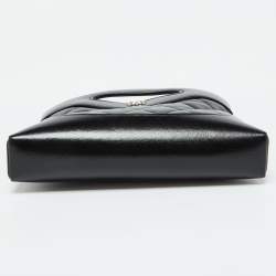 Pre Owned Chanel Black Quilted Leather Nano 31 Shopping Bag