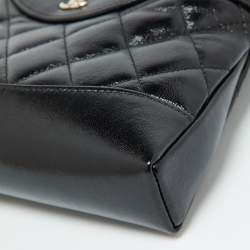 Pre Owned Chanel Black Quilted Leather Nano 31 Shopping Bag