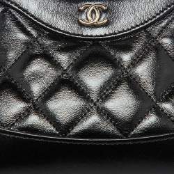 Pre Owned Chanel Black Quilted Leather Nano 31 Shopping Bag
