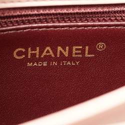 Pre Owned Chanel Pink Quilted Leather Medium Trendy CC Flap Bag