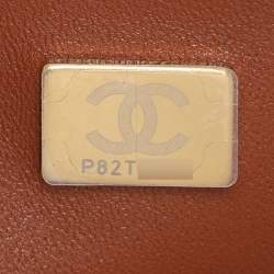 Pre Owned Chanel Brown Quilted Leather Mini Crystal Embellished Top Handle Bag