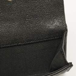 Chanel Black Quilted Caviar Leather Small Boy Flap Wallet