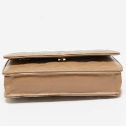 Chanel Brown Quilted Caviar Leather Classic Wallet on Chain