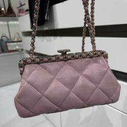 Pre Owned Chanel Pink Dinner Clutch Bag