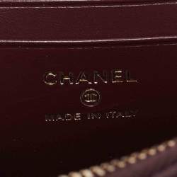 Chanel Burgundy Quilted Caviar Leather Mini CC Classic Backpack