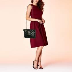 مملوكة مسبقًا حقيبة شانيل صغيرة جلد مبطن سوداء بسحاب مزدوج