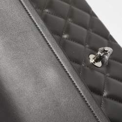 Chanel Grey Quilted Leather Jumbo Classic Double Flap Bag