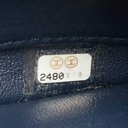Chanel Navy Blue Quilted Leather Small Trendy CC Top Handle Bag