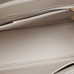 Chanel Light Grey Quilted Leather Mini Kelly Bag