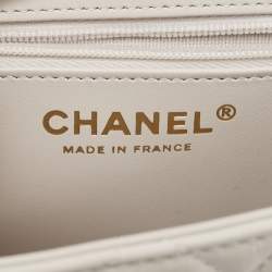 Chanel Light Grey Quilted Leather Mini Kelly Bag