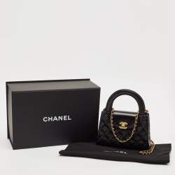 Chanel Black Quilted Leather Mini Kelly Bag